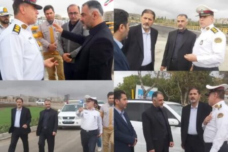 کنترل الزامات ایمنی پل شهید رئیسی(بسیج) اردبیل جهت شروع بهره‌برداری